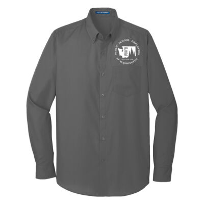 Men's Long Sleeve Carefree Poplin Shirt (SCR) Thumbnail