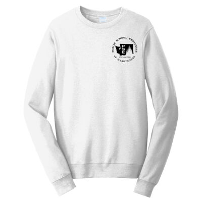 (White) Fan Favorite™ Fleece Crewneck Sweatshirt (SCR) Thumbnail