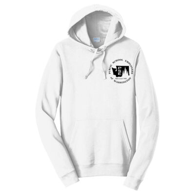 (White) Fan Favorite™ Fleece Pullover Hooded Sweatshirt (SCR) Thumbnail