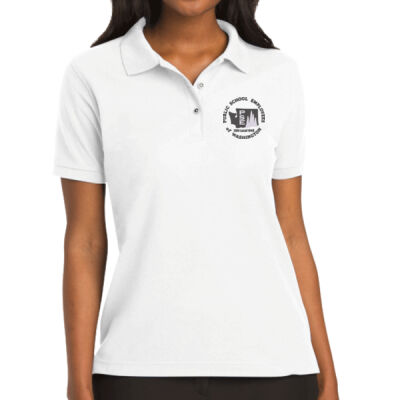 Women's (White) Silk Touch™ Polo (EMB) Thumbnail