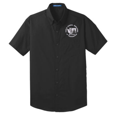 Short Sleeve Carefree Poplin Shirt (EMB) Thumbnail