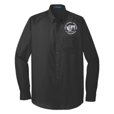 Men's Long Sleeve Carefree Poplin Shirt (EMB) Thumbnail